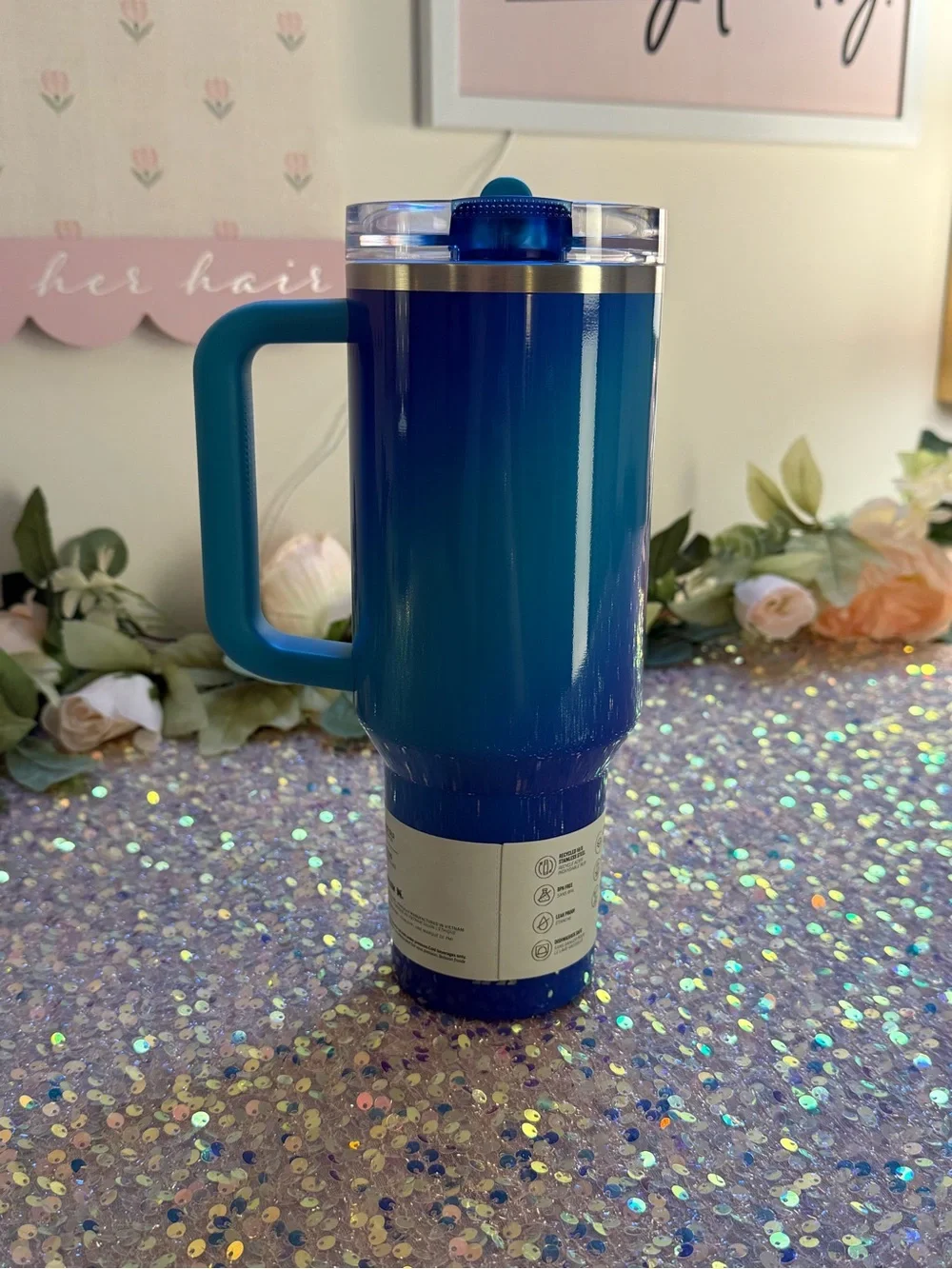 NWT Stanley 40oz Quencher ProTour Flip Straw Tumbler in Glacier Blue